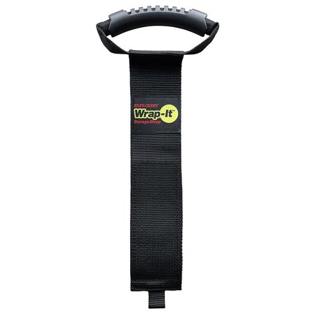 WRAP-IT Back-to-Back Strap, No Adhesive, 28 in, Black 100H28BX